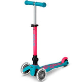 Patineta Mini Micro Plegable LED Rosada