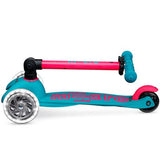 Patineta Mini Micro Plegable LED Rosada