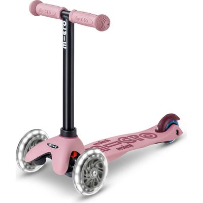 Patineta Mini Micro Deluxe Rock LED Rosa