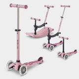 Patineta Mini Micro Deluxe Rock LED Rosa