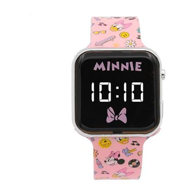 Reloj LED Minnnie & Daisy Rosado