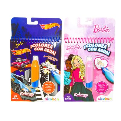 Libro Mágico Colorea con Agua – Barbie / Hot Wheels Surt.