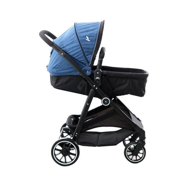 Coche Bebe + Carguera Milan 3 en 1 Azul