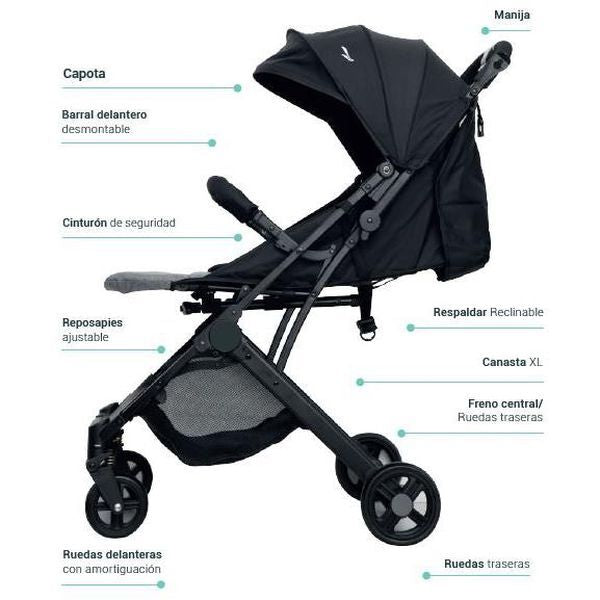 Coche Premium Baby con Carguera Argus  Azul