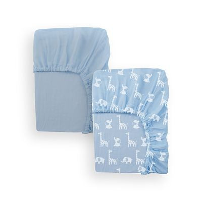 Set 2pc Cubre Colchon Azul