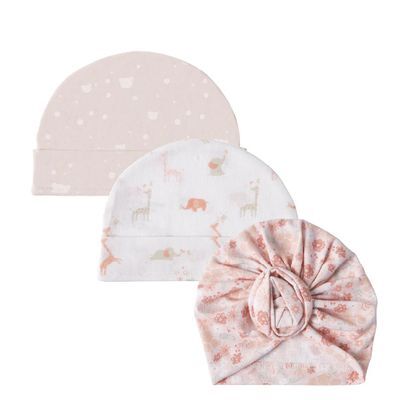 Set 2pc Turbante Y Gorro Rosado