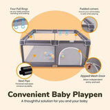 Corral para Bebe Lil Pengyu Pequeño Gris