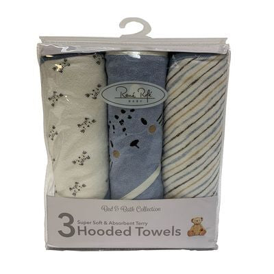 Set Tres Toallas Encapuchada para Bebe
