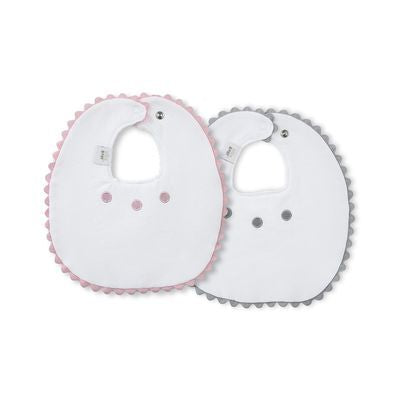 Pack 2 Baberos Rosa/Gris