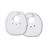 Pack 2 Baberos Rosa/Gris