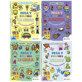 Libro de Colorear 48 páginas Pega y Colorea
