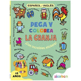 Libro de Colorear 48 páginas Pega y Colorea
