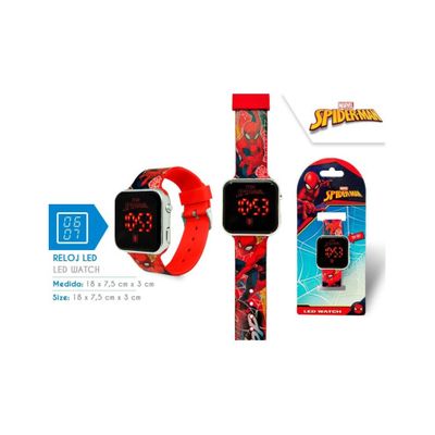 Reloj Led Spiderman Rojo