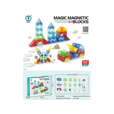 Bloques Magneticos Magic - 62 Pcs