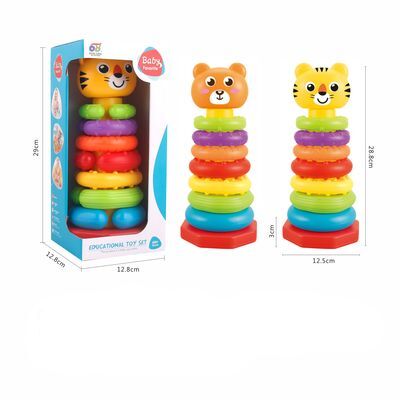 Juego 7 Aros Apilables y Tope Gato/Oso