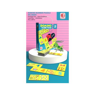 Juego Domino Numeros Y Figuras 28 Pcs