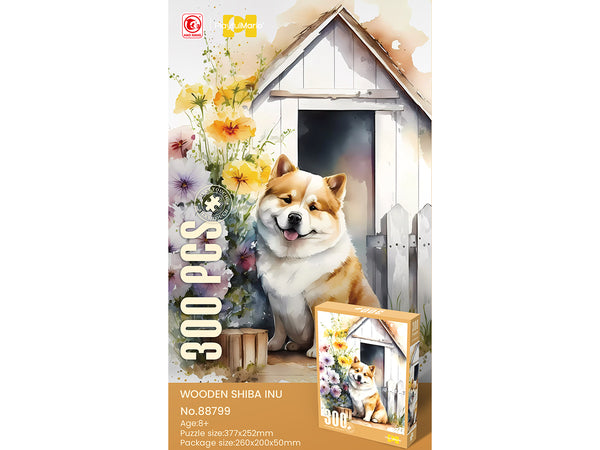 Rompecabezas 300 Pcs Wooden Shiba Inu