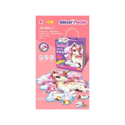 Rompecabezas Unicornio Glitter 45 Pcs