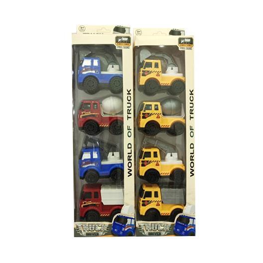 Carrito Friccion Set 4 Camioncitos