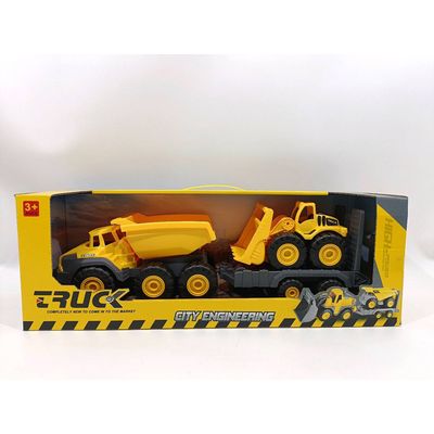 Set Dos Camioncitos de Friccion Remolque