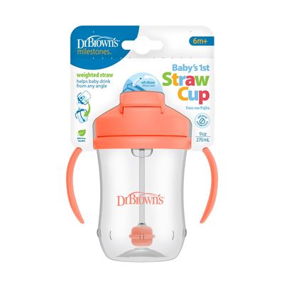 Milestones - Vaso de Transición con Asas 9oz Coral