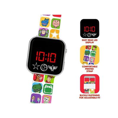 Reloj Toy Story 5 LED Cuadrado Azul