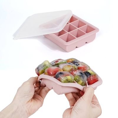 Bandeja de Silicona con Tapa 50ml Rosa