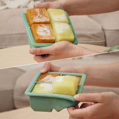Bandeja de Silicona con Tapa 50ml Verde