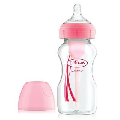 Biberon 9 Oz Cuello Ancho Rosado