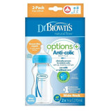 DR BROWN'S Biberon Cuello Ancho 9oz Azul Set 2 uni