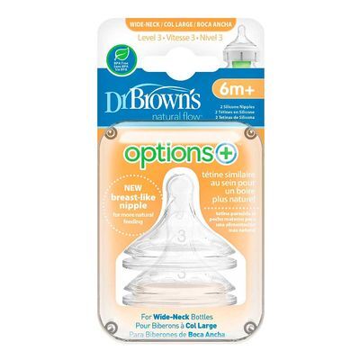 Dr. Brown s-Tetera Silicone Natural Nivel 3 Ancha Se